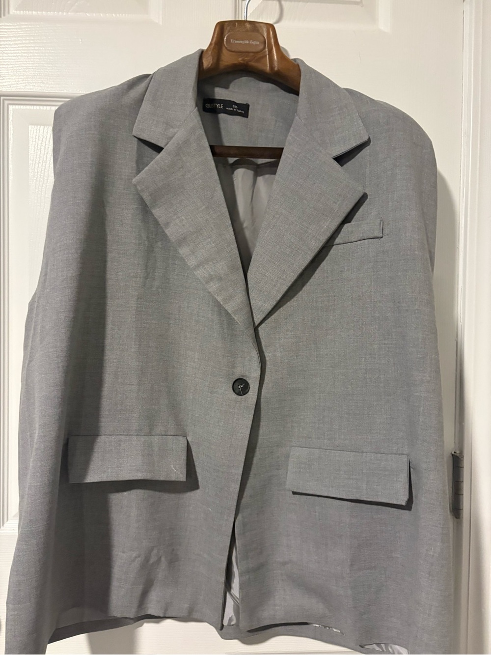 Club Monaco Women's Gray Single-Button Notch-Lapel Blazer